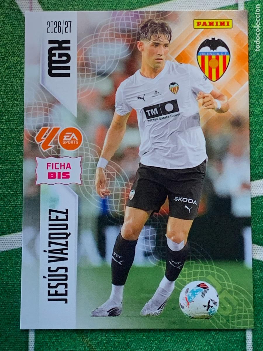 Cromos de f&uacute;tbol: 351 Bis - Jes&uacute;s V&aacute;zquez Valencia CF 3&ordf; Tercera Edici&oacute;n MEGACRACKS 2026 2027 26 27