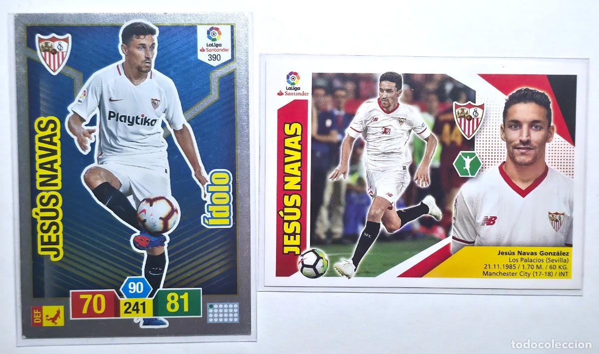 Cromos de f&uacute;tbol: LOTE 2 CROMOS DE FUTBOL SEVILLA FC, JESUS NAVAS