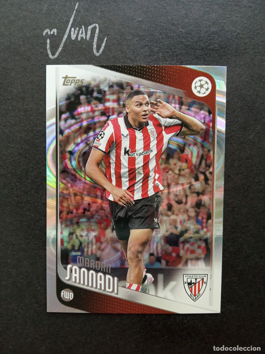 Cromos de f&uacute;tbol: N&ordm; 105 PARALELA RAINDROPS MAROAN SANNADI ATHLETIC CLUB ⚽ TOPPS &reg; FLAGSHIP UEFA UCC 2025 2026 25 26