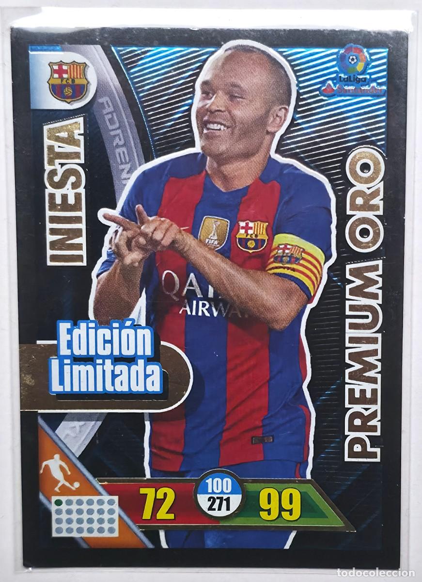 Cromos de f&uacute;tbol: CROMO FUTBOL CLUB BARCELONA INIESTA. EDICION LIMITADA