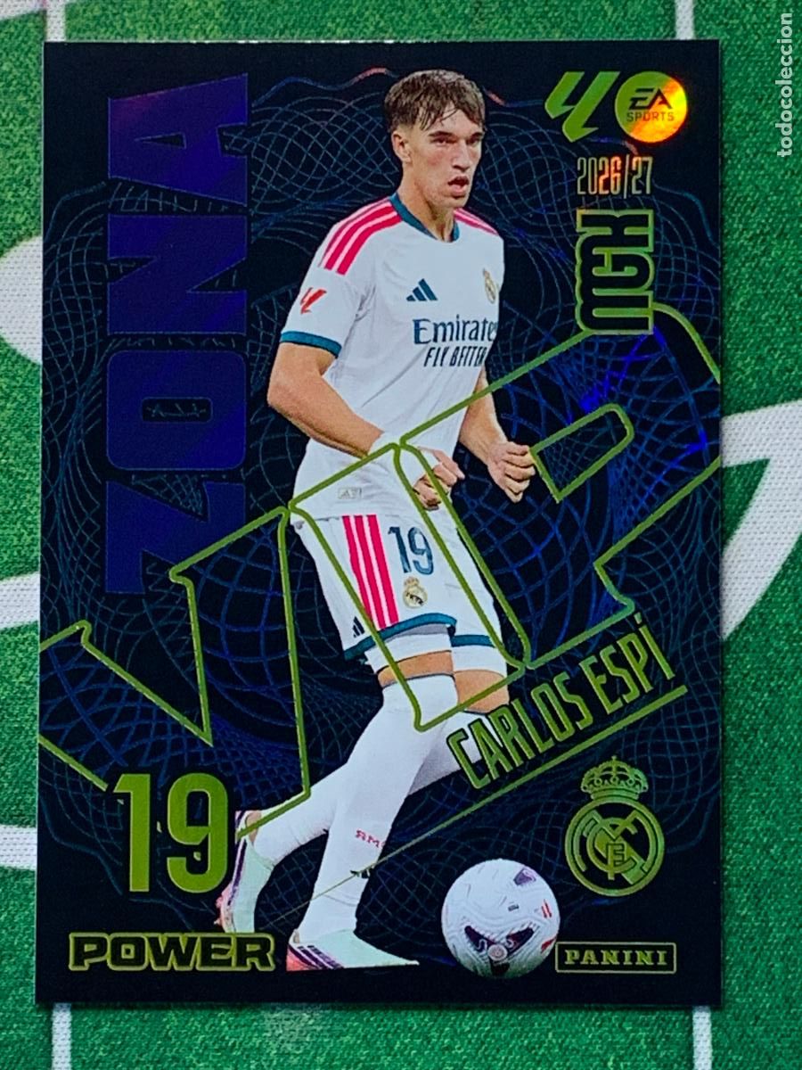 Cromos de f&uacute;tbol: 521P - Carlos Esp&iacute; (Real Madrid CF) Nuevas Zona VIP Power 3&ordf; Tercera Edici&oacute;n MEGACRACKS 2026 2027 26