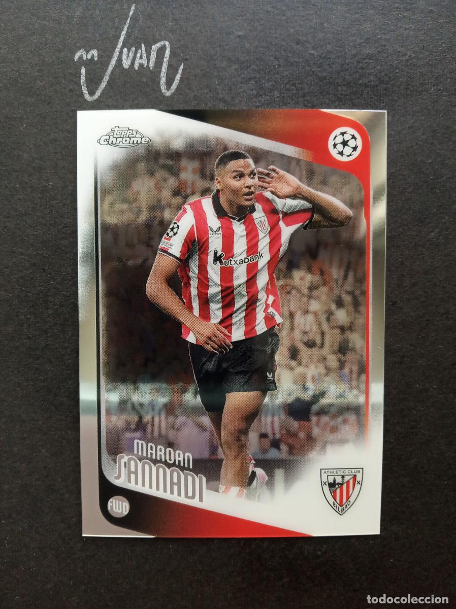 Cromos de f&uacute;tbol: N&ordm; 105 MAROAN SANNADI ATHLETIC CLUB BILBAO MARRUECOS ⚽ TOPPS &reg; CHROME UCC UEFA 2025 2026 25 26 NUEVO