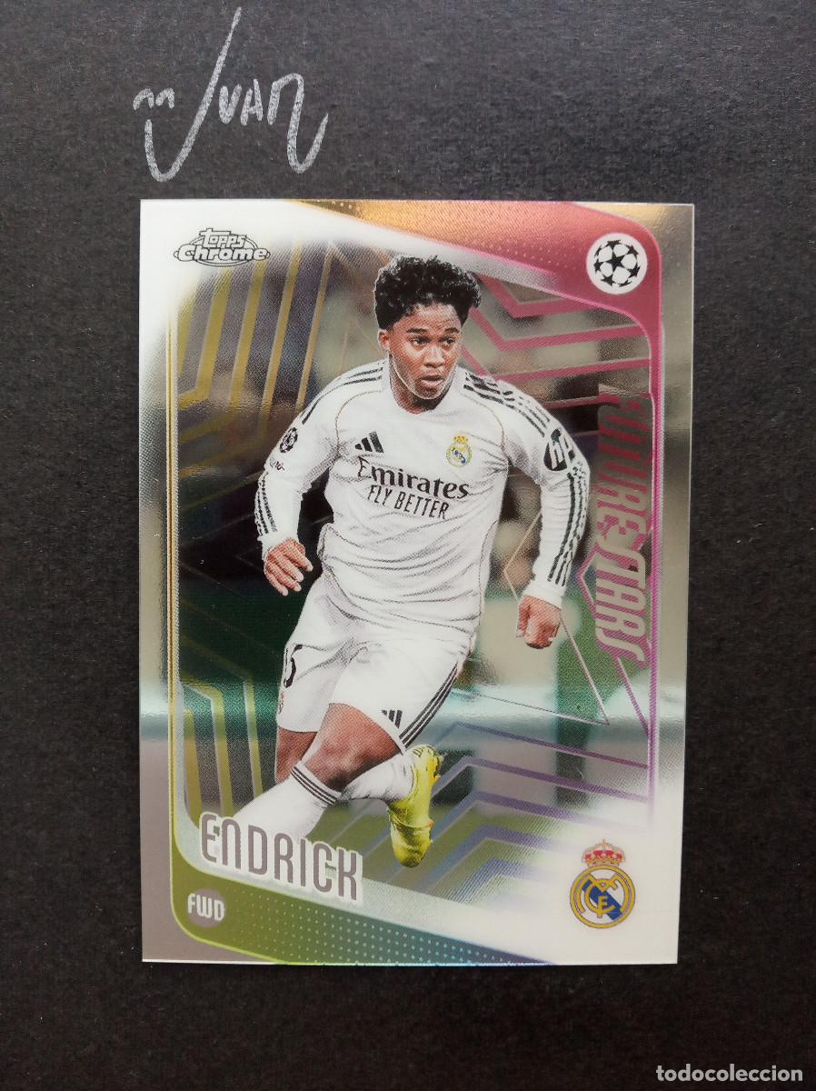 Cromos de f&uacute;tbol: N&ordm; 86 FUTURE STARS ENDRICK REAL MADRID BRASIL ⚽ TOPPS &reg; CHROME UCC UEFA 2025 2026 25 26 NUEVO