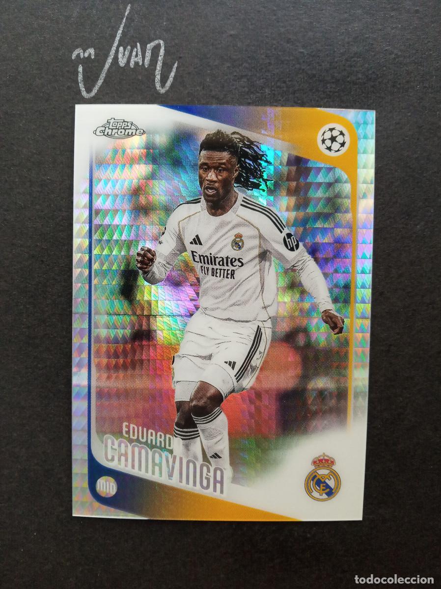 Cromos de f&uacute;tbol: 31 AQUA PRISM CAMAVINGA REAL MADRID ⚽ TOPPS&reg; CHROME UCC UEFA CLUB COMPETITIONS 2025 2026 25 26 NUEVO