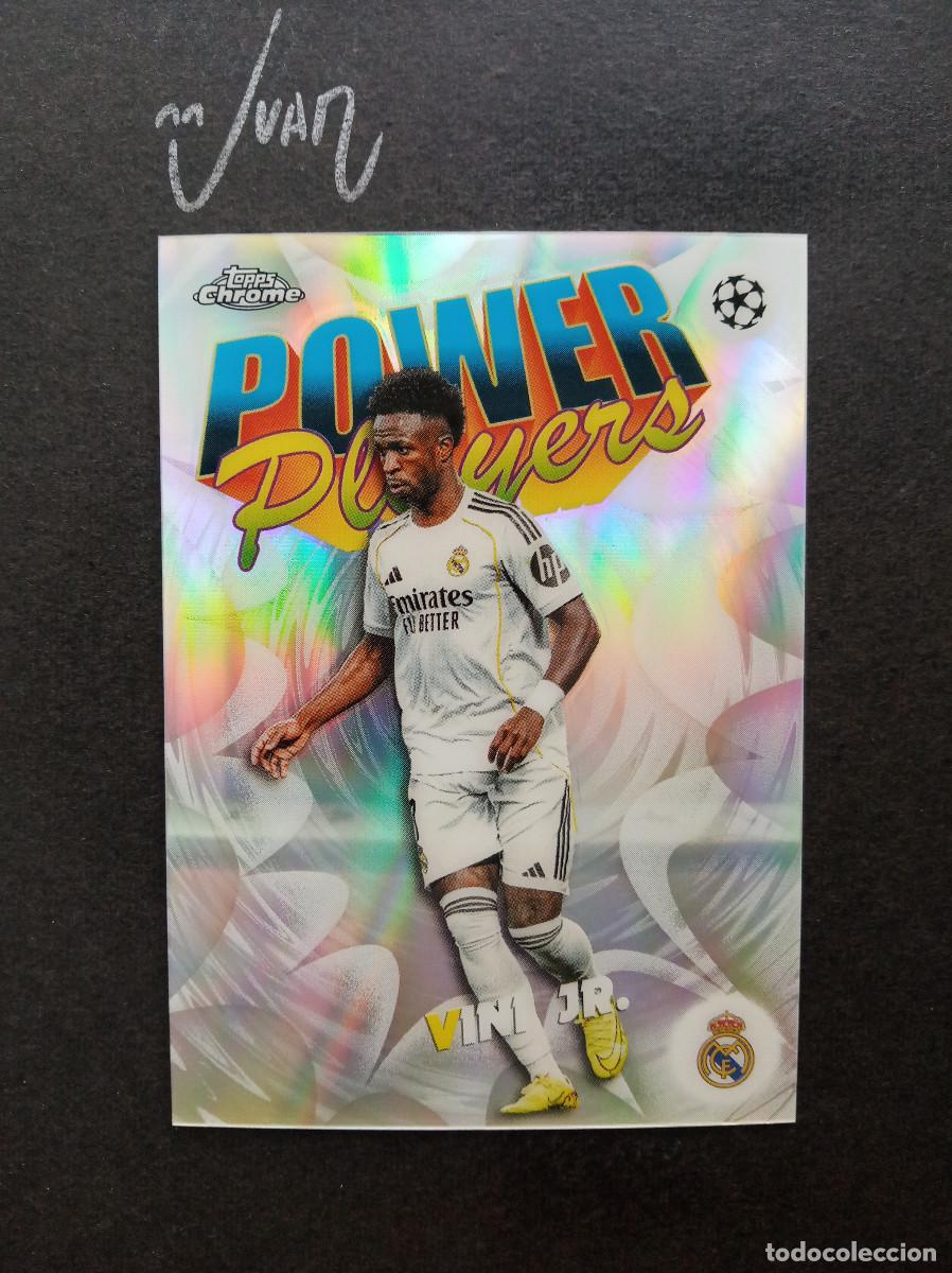 Cromos de f&uacute;tbol: PP 14 POWER PLAYERS VINI JR REAL MADRID VINICIUS BRASIL ⚽ TOPPS &reg; CHROME UCC UEFA 2025 2026 25 26