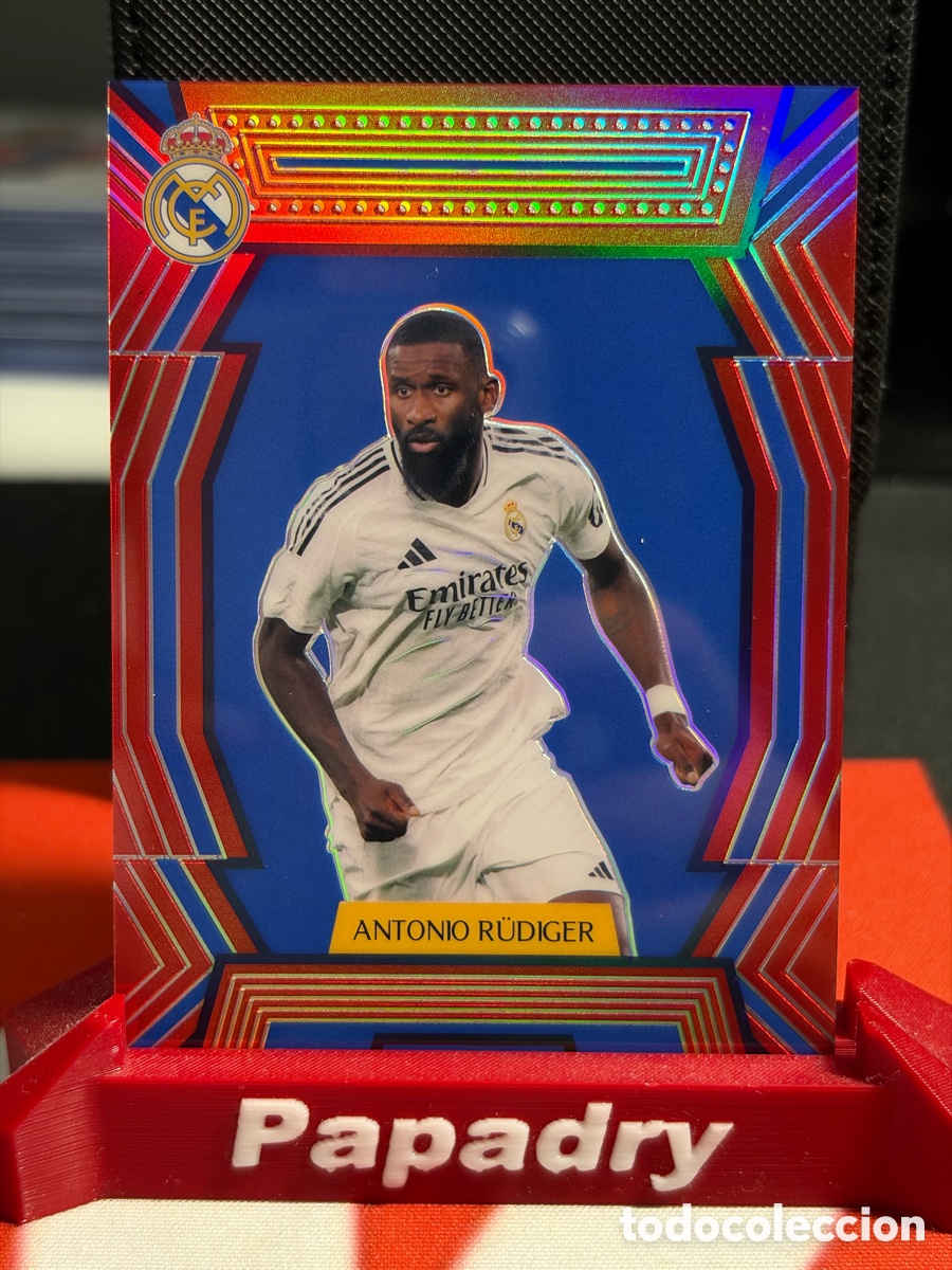 Cromos de f&uacute;tbol: Antonio Rudiger 2025 Daka Real Madrid Holo Base Roja /99 #HO-13