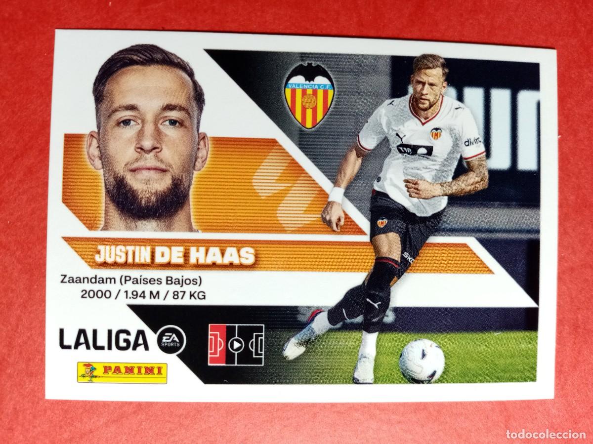Cromos de f&uacute;tbol: N&ordm; 9 JUSTIN DE HAAS, VALENCIA CF, ULTIMOS FICHAJES, LIGA ESTE 2026 2027 26 27 PANINI