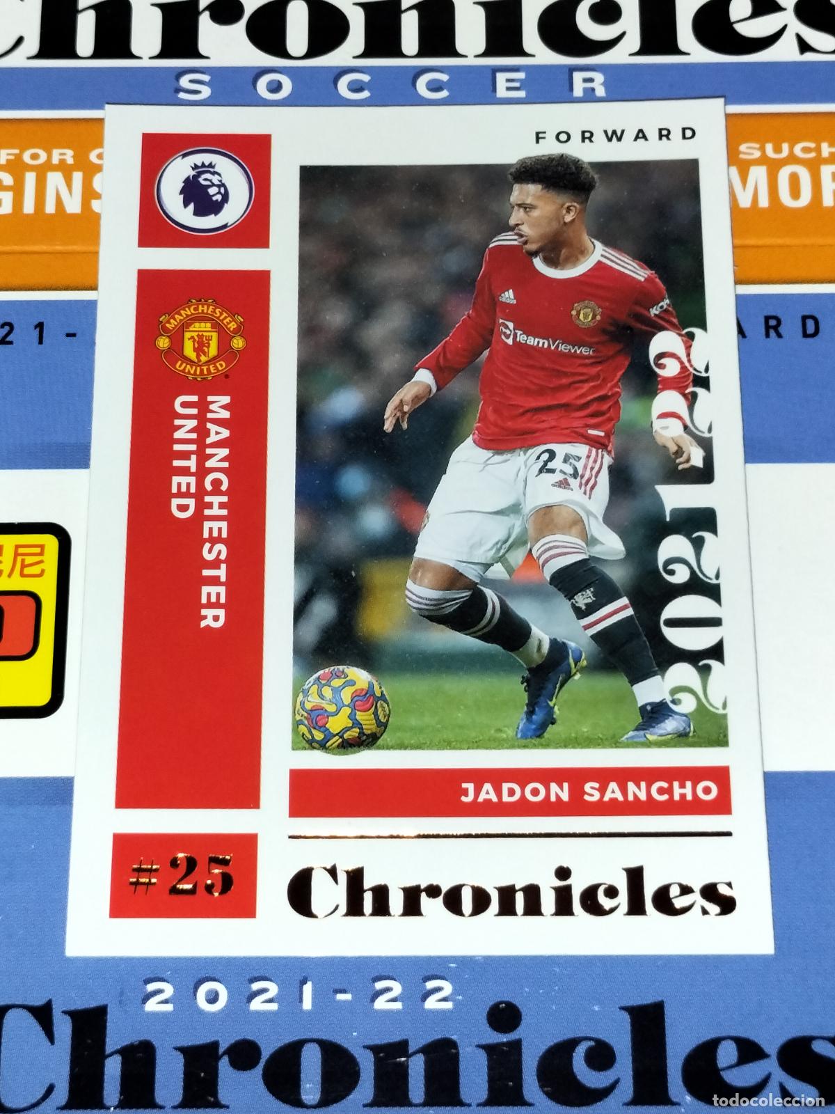 Cromos de f&uacute;tbol: N&ordm; 18 JADON SANCHO MANCHESTER UNITED CARD CHRONICLES PREMIER SOCCER 2021 2022 21 22 PANINI