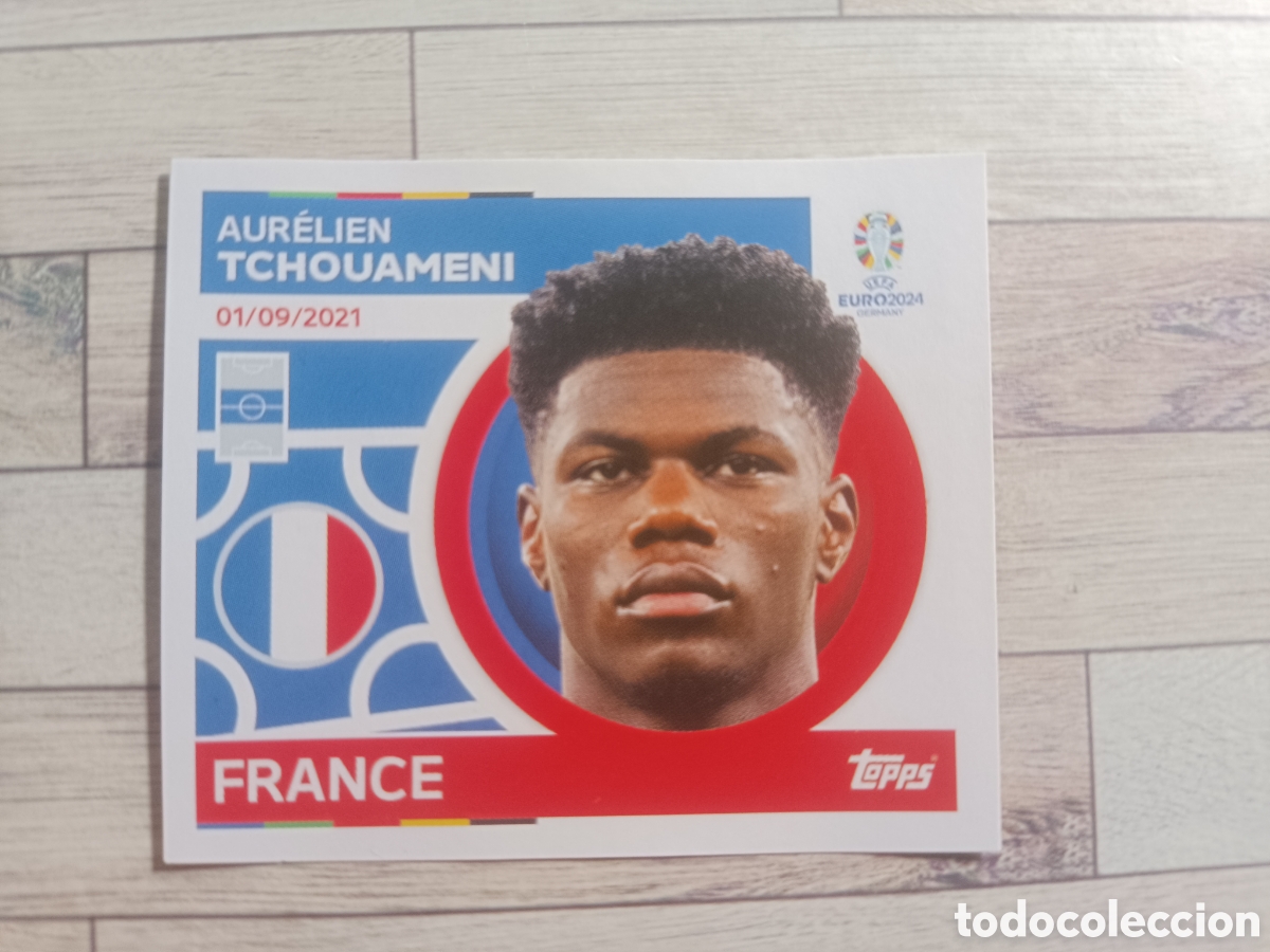 Cromos de f&uacute;tbol: FRA14 AURELIEN TCHOUAMENI FRANCIA FRA 14 TOPPS STICKER GERMANY EURO 2024