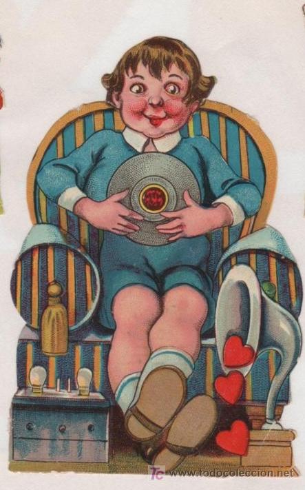 Collezionismo Figurine ritagliate antiche: PRECIOSO CROMO TROQUELADO ANTIGUO (h. 1920) ** ESCENA INFANTIL**