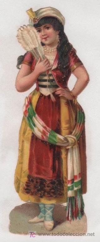 Collezionismo Figurine ritagliate antiche: PRECIOSO CROMO TROQUELADO ANTIGUO. Finales S. XIX