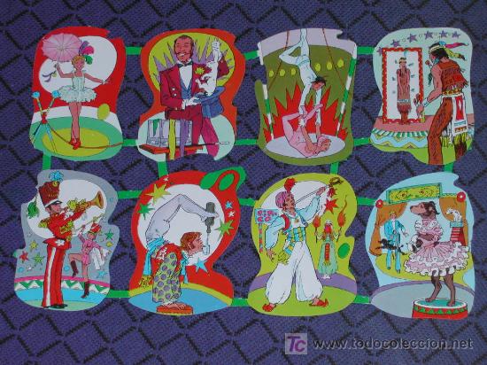 Coleccionismo Cromos troquelados antiguos: L&aacute;mina de CROMOS TROQUELADOS - Tama&ntilde;o grande.