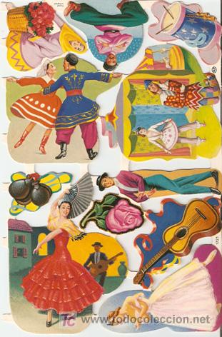 Colecionismo Cromos recortados antigos: CROMOS BAILES DEL MUNDO