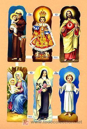 Collectionnisme Cartes &agrave; collectionner massicot&eacute;es anciennes: CROMOS TROQUELADOS - RAR&Iacute;SIMA L&Aacute;MINA INGLESA RELIGIOSA ORIGINAL A&Ntilde;OS '60 DE 17 X 24 CMS. - MLP 1400