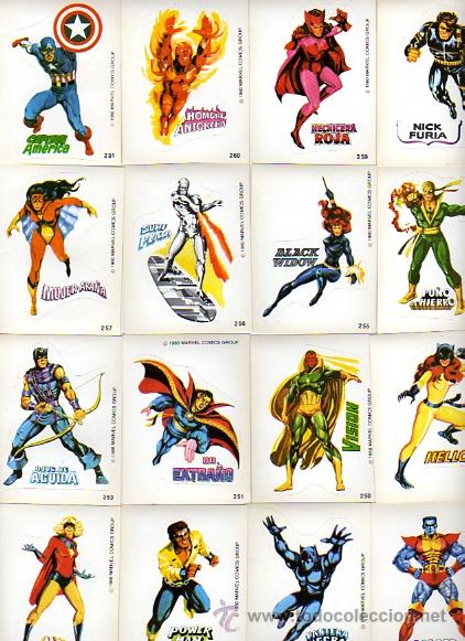 Lote 30 Cromos Coleccion Superheroes Marvel De Chocolates Terrabusi
