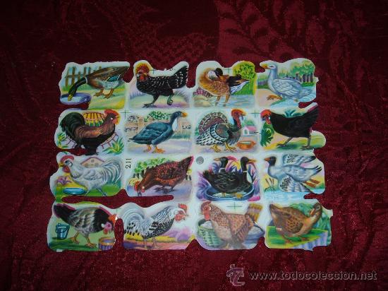 Collezionismo Figurine ritagliate antiche: lamina de cromos troquelados marca f b,n&ordm; 211