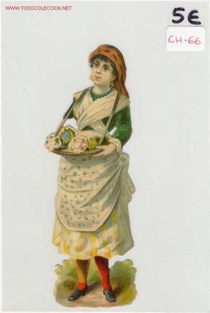 Collectable Antique Stamped Cards: (ch-66) CROMO PRINCIPIOS DE SIGLO