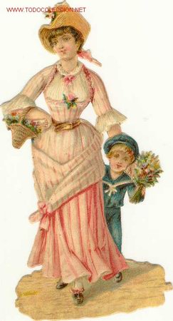 Collectable Antique Stamped Cards: (ch-170)CROMO PRINCIPIOS DE SIGLO