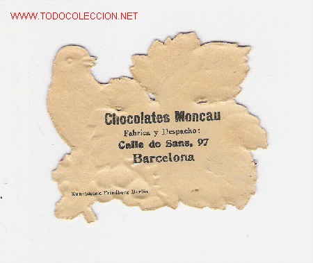 Coleccionismo cromos troquelados antiguos: CHOCOLATES MONCAU    -BARCELONA - Foto 2