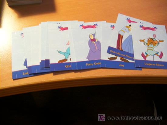 Collezionismo Figurine ritagliate antiche: CENICIENTA DISNEY ( CINDERELLA EN INGLES) COLECCION COMPLETA DE 12 CARDS CON LOS PERSONAJES.