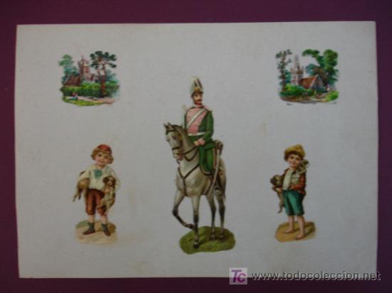 Coleccionismo cromos troquelados antiguos: HOJA CON CROMOS TROQUELADOS. VARIOS. - Foto 1