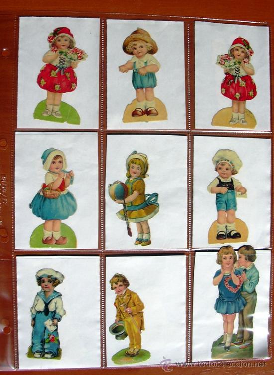Collectionnisme Cartes &agrave; collectionner massicot&eacute;es anciennes: 18 cromos troquelados - Ver foto adicional