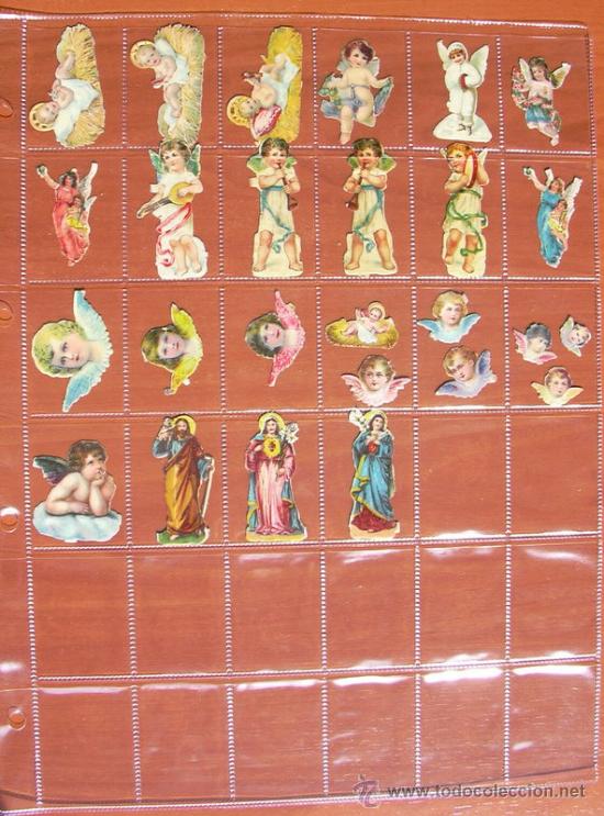 Collectable Antique Stamped Cards: 26 cromos troquelados