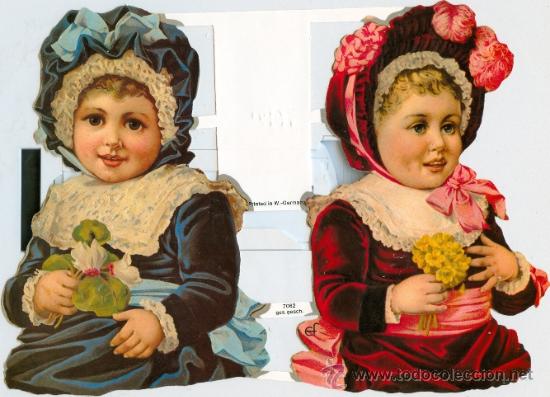 Coleccionismo cromos troquelados antiguos: GRAN CROMO TROQUELADO NI&Ntilde;AS - Foto 1