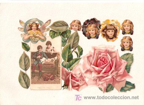 Coleccionismo Cromos troquelados antiguos: Lamina con CROMOS Antiguos para Cuadro -21 x 29,5 cm lamina - Vell i Bell
