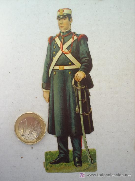 Coleccionismo cromos troquelados antiguos: CROMO TROQUELADO MILITAR - Foto 3