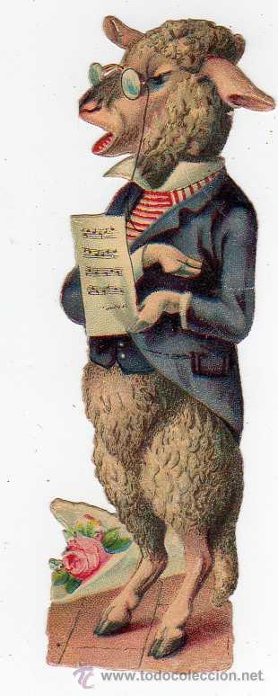 Colecionismo Cromos recortados antigos: CROMO TROQUELADO MUSICO EN RELIEVE, ANTIGUO