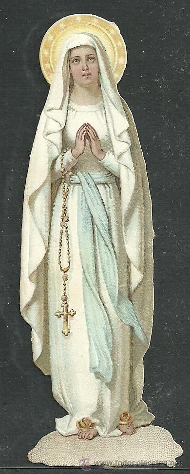 Coleccionismo cromos troquelados antiguos: VIRGEN ESTAMPA TROQUELADA - Foto 1