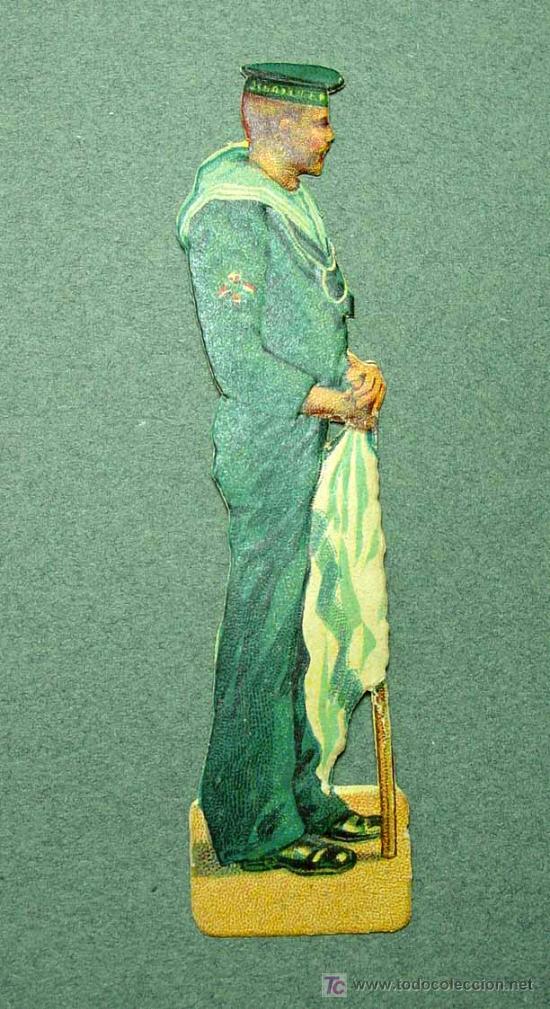 Collezionismo Figurine ritagliate antiche: CROMO, 11 CM, TROQUELADO, SOLDADO MARINERO, MARINO, INGLATERRA ? ALEMANIA ?