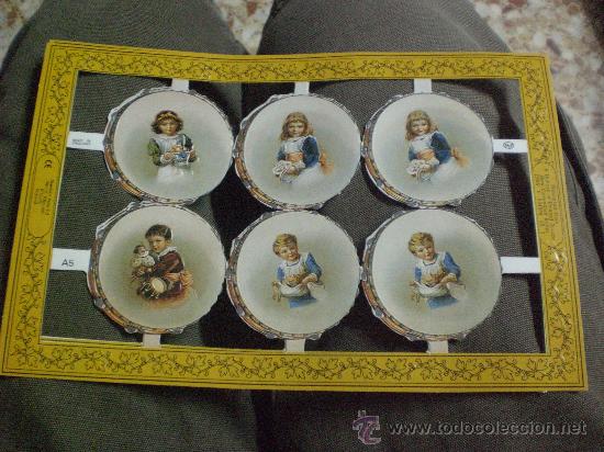 Colecionismo Cromos recortados antigos: cromo troquelado Ref A5 NI&Ntilde;OS CON SUS JUGUETES - PARA HACER MANUALIDADES.-lote 2 iguales--