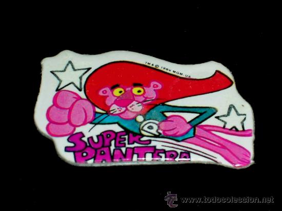 Coleccionismo Cromos troquelados antiguos: Cromo Pantera Rosa efecto luminoso, promo Matutano, ...original a&ntilde;o 1984.