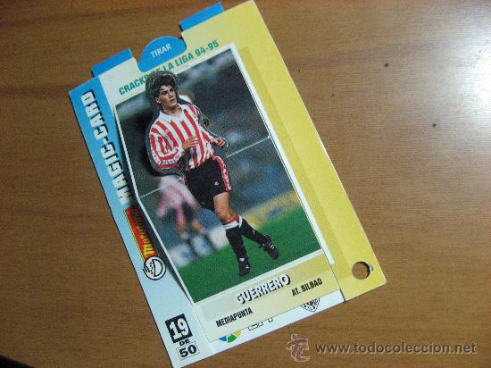 Sammeln alte gestanzte Sammelbilder: CROMO TROQUELADO, DESPLEGABLE, MAGIC CARD, MATUTANO,LIGA-94-95.GUERRERO AT.BILBAO.N&ordm; 19.