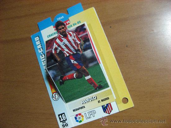 Sammeln alte gestanzte Sammelbilder: CROMO TROQUELADO, DESPLEGABLE, MAGIC CARD, MATUTANO,LIGA-94-95.MANOLO AT.MADRID.N&ordm; 16.