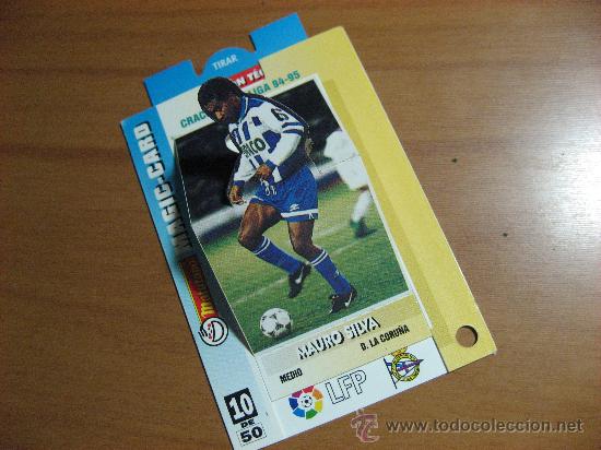 Sammeln alte gestanzte Sammelbilder: CROMO TROQUELADO, DESPLEGABLE, MAGIC CARD, MATUTANO,LIGA-94-95.MAURO SILVA D.LA CORU&Ntilde;A.N&ordm; 10.