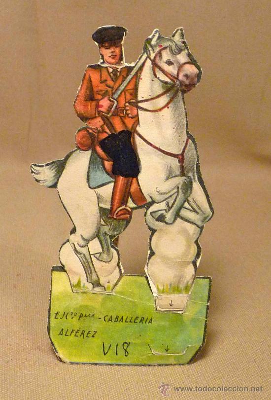 Colecionismo Cromos recortados antigos: CROMO TROQUELADO, ALFEREZ, CABALLERIA, EJERCITO POPULAR, GUERRA CIVIL ESPA&Ntilde;OLA