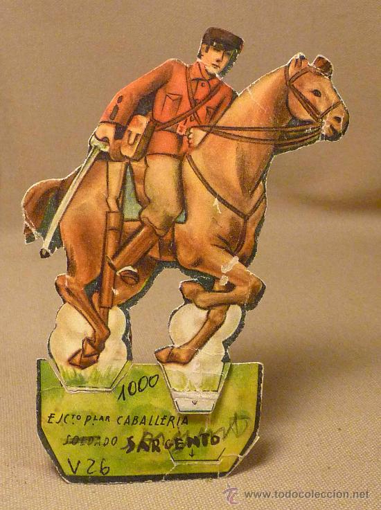 Collectable Antique Stamped Cards: CROMO TROQUELADO, SOLDADO, CABALLERIA, EJERCITO POPULAR, GUERRA CIVIL ESPA&Ntilde;OLA