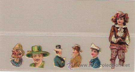 Collezionismo Figurine ritagliate antiche: 6928 -COMPOSICI&Oacute;N DE ANTIGUOS CROMOS TROQUELADOS