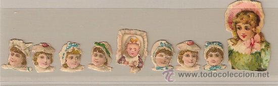 Collezionismo Figurine ritagliate antiche: 6929 - COMPOSICI&Oacute;N DE ANTIGUOS CROMOS TROQUELADOS