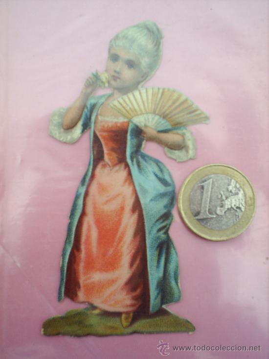 Collectionnisme Cartes &agrave; collectionner massicot&eacute;es anciennes: cromo troquelado , chocolate amatller , mujer con abanico , ver fotos