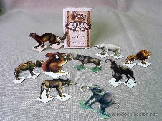Sammeln alte gestanzte Sammelbilder: COLECCION, CROMOS, ANIMALES RECORTADOS CON SOPORTE, SERIE 5, BARSAL, INCOMPLETO