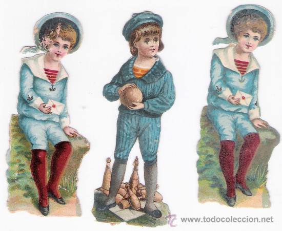Coleccionismo cromos troquelados antiguos: Lote de 3 cromos troquelados (8 cms.) - Foto 1