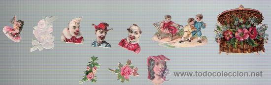 Coleccionismo cromos troquelados antiguos: Lote de 9 cromos troquelados (4 a 2 cms.) - Foto 1