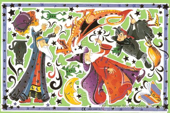 Coleccionismo Cromos troquelados antiguos: Cromos MLP-F3016-10 cromos troquelados magia-mago-bruja-reflejos-brillos dorados-nuevo