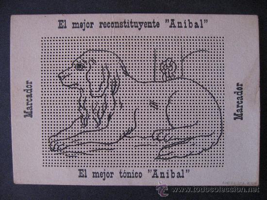 Collezionismo Figurine ritagliate antiche: CROMO/TARJETA PARA BORDAR. REGALO DE ANIBAL EL MEJOR RECONSTITUYENTE, A&Ntilde;OS 20