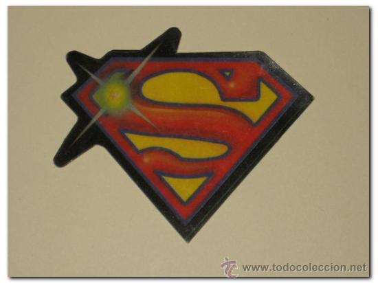 Sammeln alte gestanzte Sammelbilder: Pegatina Ne&oacute;n PANRICO - Escudo Superman