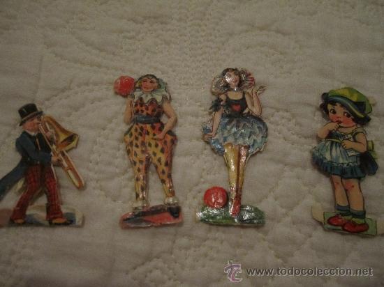 Collezionismo Figurine ritagliate antiche: LOTE DE 4 ANTIGUOS CROMOS TROQUELADOS --- A&Ntilde;OS 30? 40?